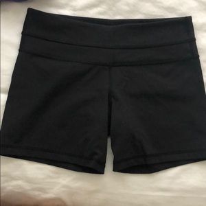 Black high waisted Lululemon spandex shorts!